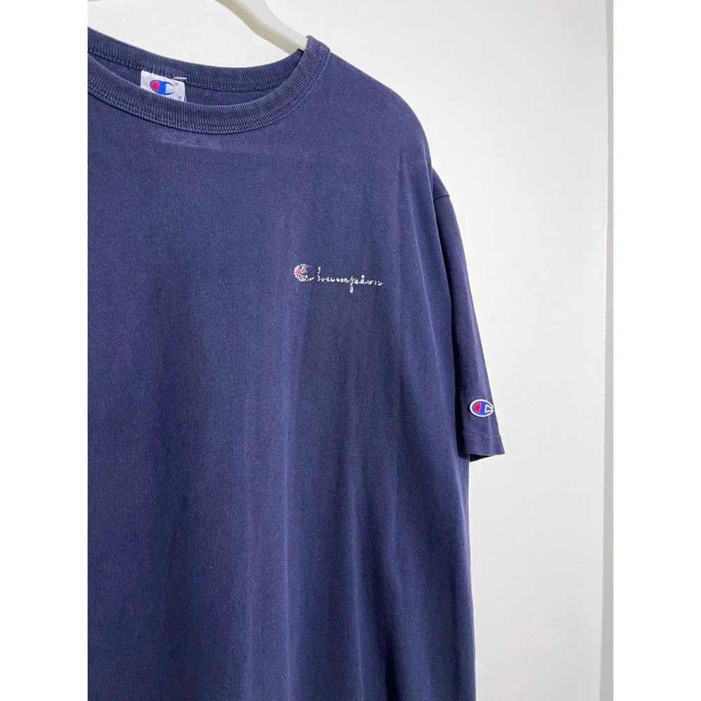 Vintage 90s Champion Navy Tee - Picture 3 of 5